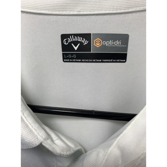 Callaway Men’s Heatherwood Golf Club Polo Shirt White Size L - Picture 4 of 6